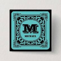 Vintages grünes Zieralphabet