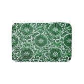 Vintages grünes Zierblumenmuster Badematte (Vorderseite)