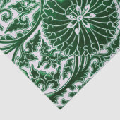 Vintages grünes Zierblumenmuster Seidenpapier (Detail)
