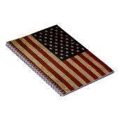 Vintages Grunge American Flag Notebook Notizblock (Rechte Seite)