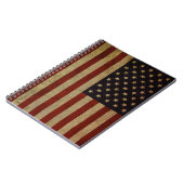 Vintages Grunge American Flag Notebook Notizblock (Linke Seite)