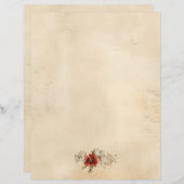 Vintages Grunge Artisan Pergament Paper Blatt (Vorne/Hinten)