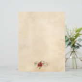 Vintages Grunge Artisan Pergament Paper Blatt (Stehend Vorderseite)