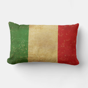Vintages Grunge-Design mit italienischer Flagge Lendenkissen