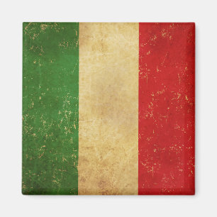 Vintages Grunge-Design mit italienischer Flagge Magnet