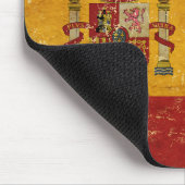 Vintages Grunge-Design mit spanischer Flagge Mousepad (Ecke)
