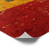 Vintages Grunge-Design mit spanischer Flagge Poster (Ecke)