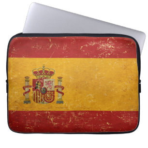 Vintages Grunge Design Notebook-Sieb mit spanische Laptopschutzhülle