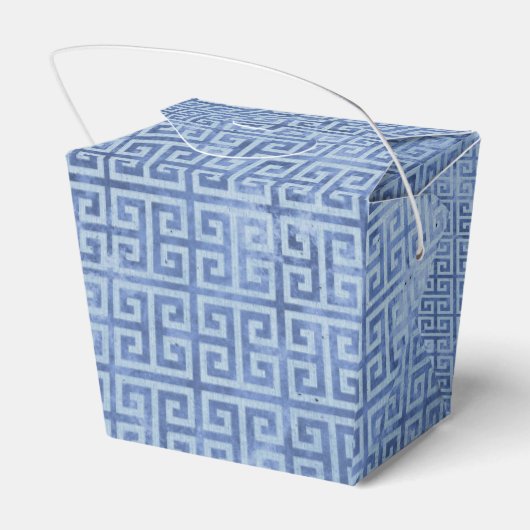 Vintages Grunge Griechisches Schlüsselmuster Geschenkschachtel (Rückseite)