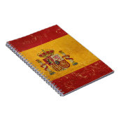 Vintages Grunge-Notebook mit spanischer Flagge Notizblock (Rechte Seite)