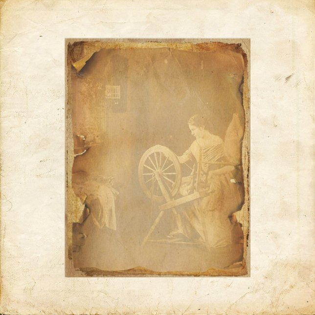 Vintages Grunge Spinning Wheel Scrapbook Paper (Von Creator hochgeladen)