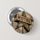 Vintages Grunge-Stern-Motel-Zeichen Button (Vorne & Hinten)
