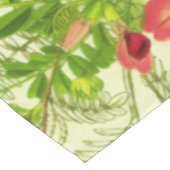 Vintages Grünwald Botanische Blätter Wildblume Tischdecke (Schrägansicht)