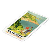 Vintages Guernsey Travel Poster Magnet (Linke Seite)