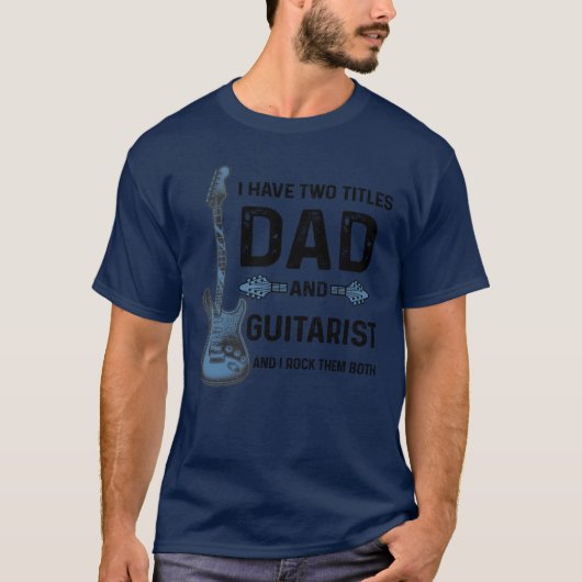 Vintages Guitaristengeschenk für Vater-Gitarrenmäd T-Shirt (Vorderseite)