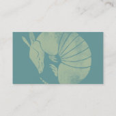 Vintages Gürteltier Visitenkarte (Rückseite)