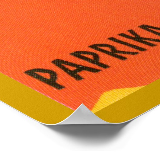 Vintages Gütezeichen "Paprika Spanien" Poster (Ecke)