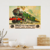 Vintages GWR Britisches Bahnreisepaket Poster (Küche)