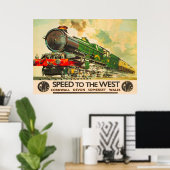 Vintages GWR Britisches Bahnreisepaket Poster (Heimbüro)