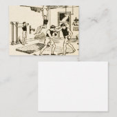 Vintages Gymnastiktraining Visitenkarte (Vorne/Hinten)