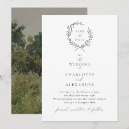 Vintages Haferfeld, Bildende Kunst Save the Date i Einladung