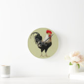 Vintages Hahn-Huhn fertigen Tierbestes besonders Runde Wanduhr (Zuhause)