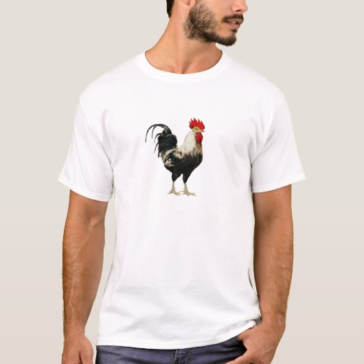 Vintages Hahn-Huhn fertigen Tierbestes besonders T-Shirt (Vorderseite)