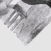 Vintages Hahn-Party des niedlichen Landes Seidenpapier (Detail)