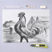 Vintages Hahn-Party des niedlichen Landes Seidenpapier (Handwerk)