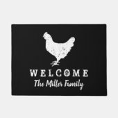 Vintages Hähnchentiertier Begrüßungstor Fußmatte (Vorderseite)