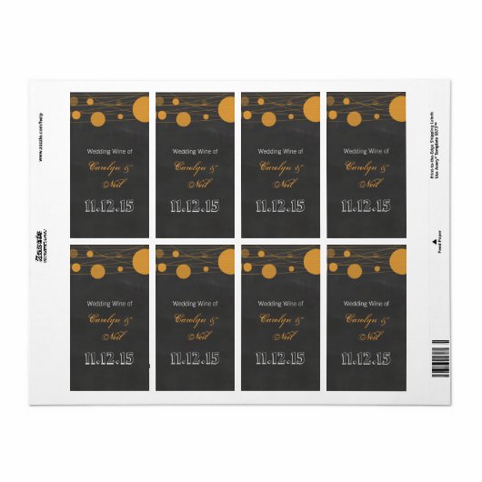 Vintages Halbpension Lantern Wedding Wine (Vorne)