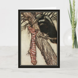 Vintages Halloween Arthur Rackham die Krähe Karte
