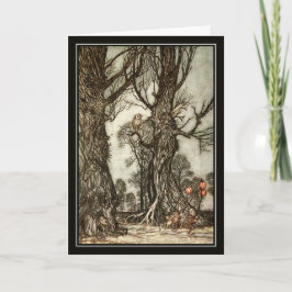 Vintages Halloween Arthur Rackham The Fairy Ball Karte