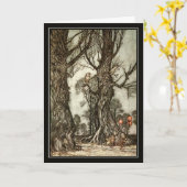 Vintages Halloween Arthur Rackham The Fairy Ball Karte (Gelbe Blume)