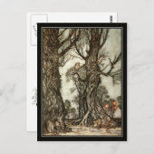 Vintages Halloween Arthur Rackham The Fairy Ball Postkarte (Vorne/Hinten)