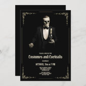 Vintages Halloween-Aufforderungsformular Einladung (Vorne/Hinten)