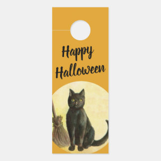 Vintages Halloween Badezimmer-Dekoration | Schwarz Türanhänger