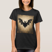Vintages Halloween-Bat-Design T-Shirt (Vorderseite)