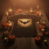 Vintages Halloween-Bat-Design T-Shirt