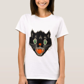 Vintages Halloween Beängstigend Black Cat Horror G T-Shirt