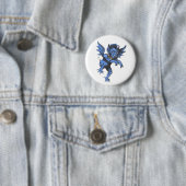 Vintages Halloween, Beängstigender Gardinendemon Button (Beispiel)