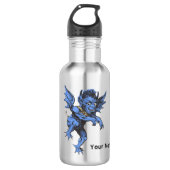 Vintages Halloween, Beängstigender Gardinendemon Edelstahlflasche (Vorderseite)