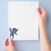 Vintages Halloween, Beängstigender Gardinendemon Flyer (Hand)