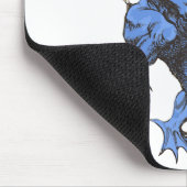 Vintages Halloween, Beängstigender Gardinendemon Mousepad (Ecke)