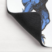 Vintages Halloween, Beängstigender Gardinendemon Mousepad (Ecke)