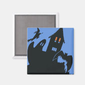 Vintages Halloween, Beängstigendes Spuk Haus und H Magnet (Vorderseite/Rückseite)