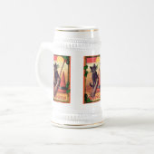 Vintages Halloween Bierglas (Vorderseite Links)