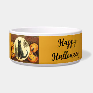 Vintages Halloween Black Cat Badezimmer Dekoration Napf