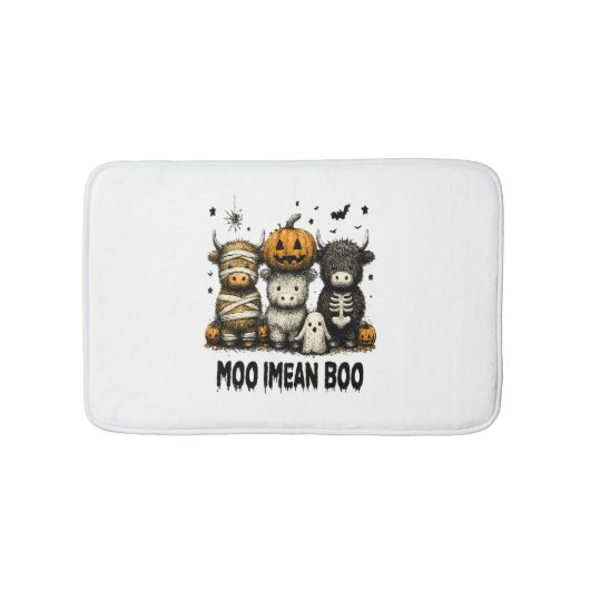 Vintages Halloween-Bulleblatt Badematte (Vorderseite)