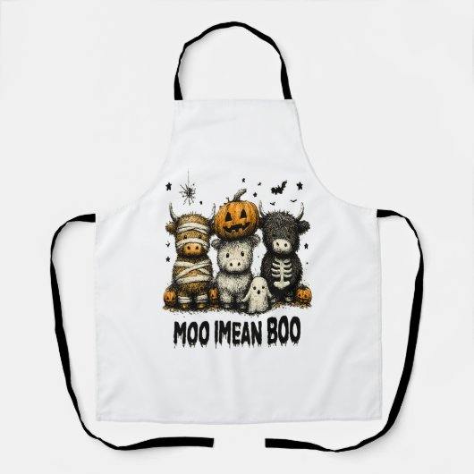 Vintages Halloween-Bulleblatt Schürze (Vorderseite)